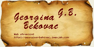 Georgina Bekovac vizit kartica